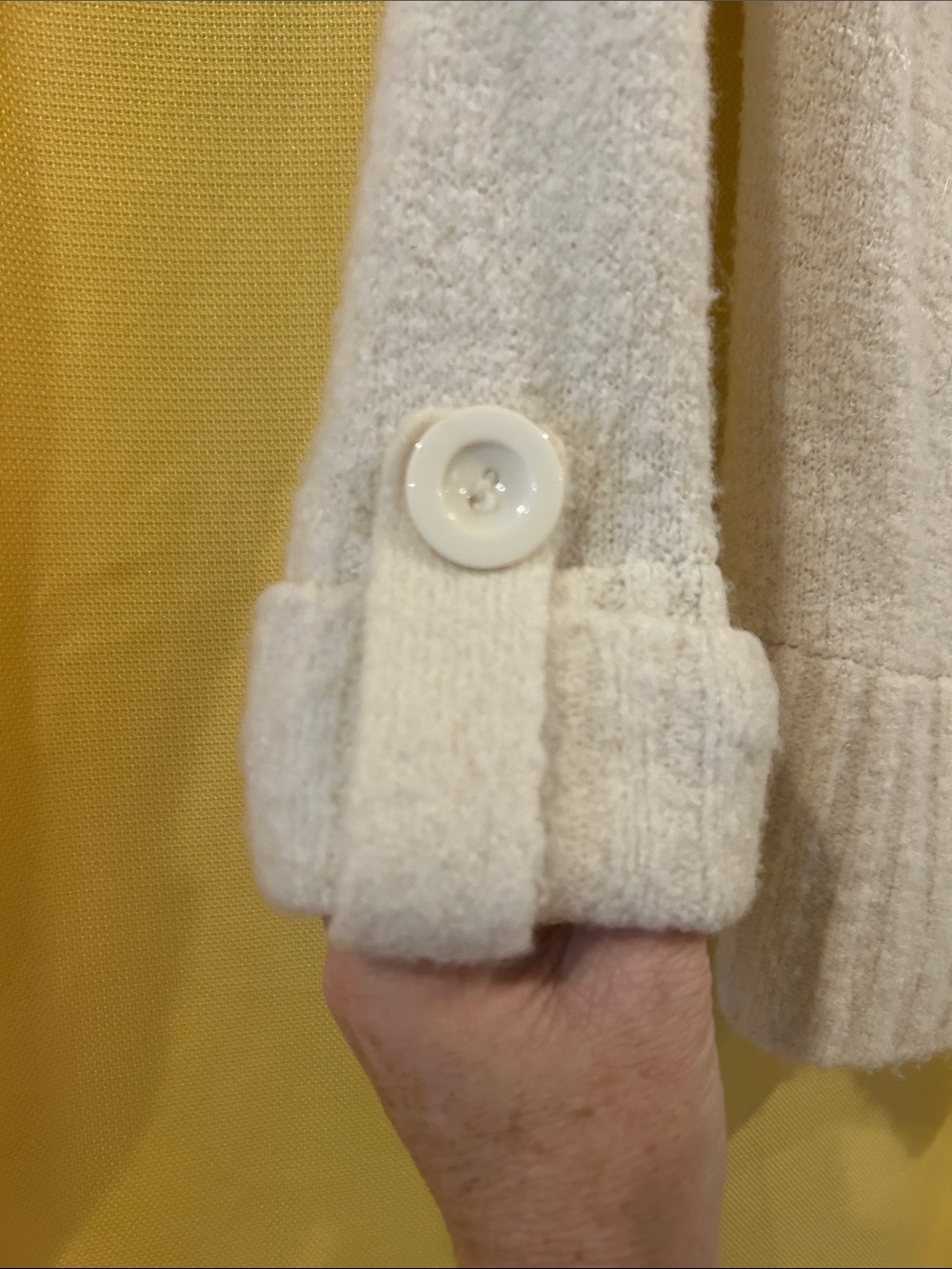Max Rave Cream Fold-Over Cowl Neck Sweater - Picture 3 of 3